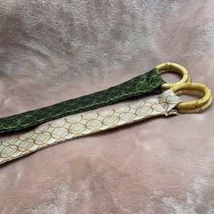 Back to School!! Retro Old Navy belts with bamboo loops; $10 for pair